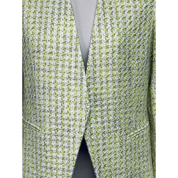 Theory Open Front Blazer / Jacket Darjeeling Vibrant Yellow / White New w Tag 10 - Picture 2 of 8